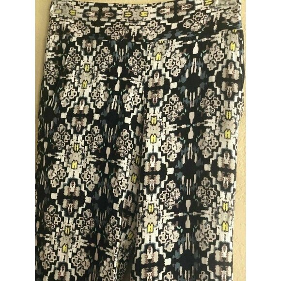 Ella Moss Womens Black 'Tierra' Print Ankle High Waist Pants Size M - Picture 3 of 12